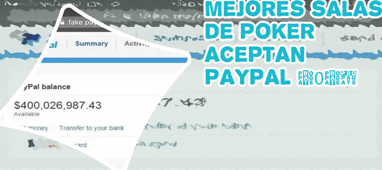 Salas de poker que aceptan paypal